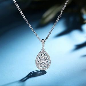 🌹New Silver Diamond Waterdrop Necklace